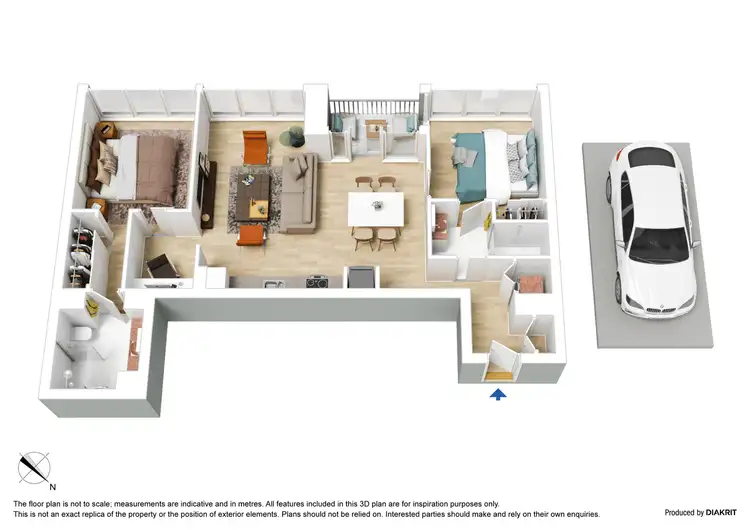 Floorplan of Homely apartment listing, 2702/60 Kavanagh Street, Southbank VIC 3006