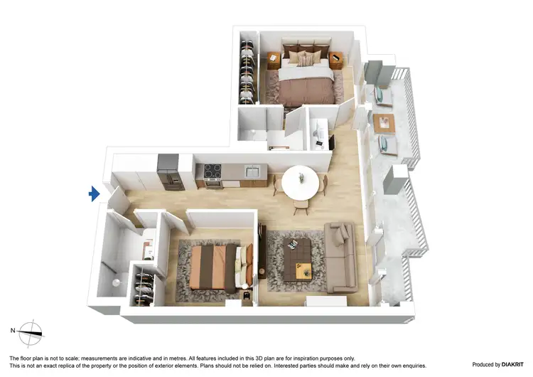 Floorplan of Homely apartment listing, 1010/601 Little Collins Street, Melbourne VIC 3000