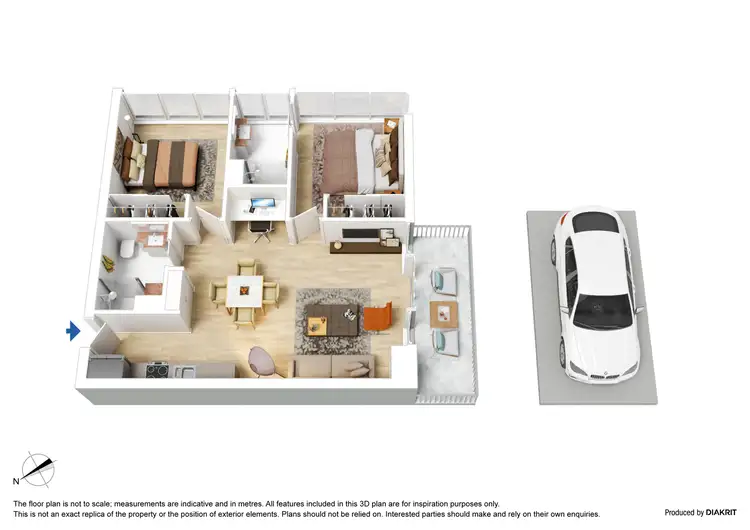 Floorplan of Homely apartment listing, 1504/118 Kavanagh Street, Southbank VIC 3006