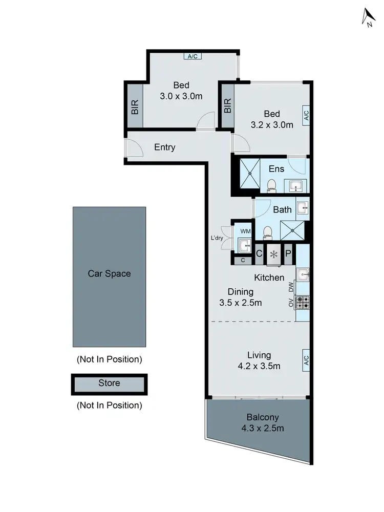Floorplan of Homely apartment listing, 201/276 Neerim Road, Carnegie VIC 3163