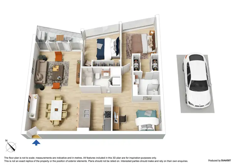 Floorplan of Homely apartment listing, 2401/180 City Road, Southbank VIC 3006