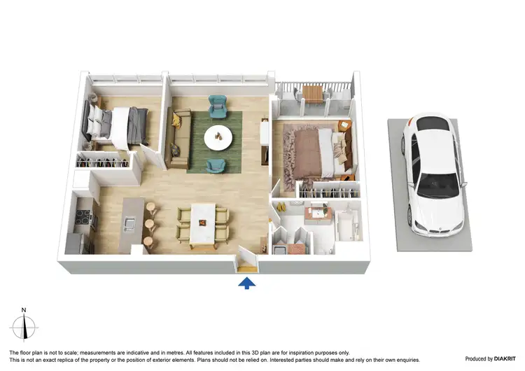 Floorplan of Homely apartment listing, 1002/28 Bank Street, South Melbourne VIC 3205
