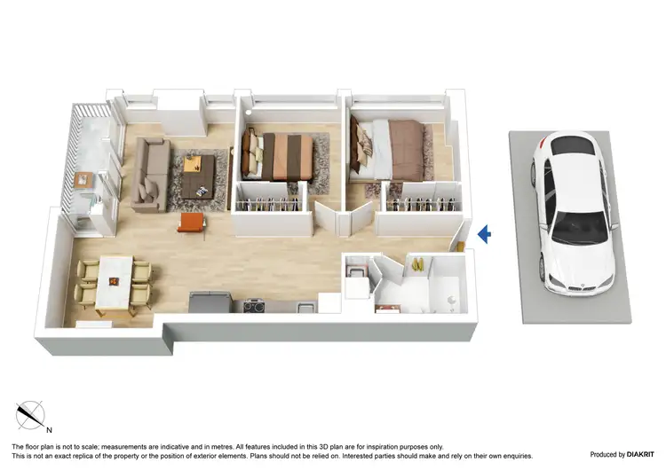 Floorplan of Homely apartment listing, 2513/155 Franklin Street, Melbourne VIC 3000