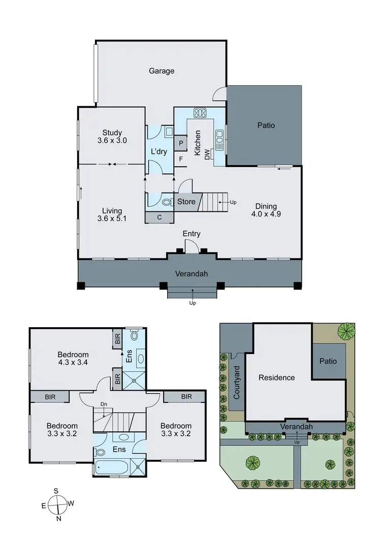 Floorplan of Homely townhouse listing, 1/16 Thurloo Street, Chadstone VIC 3148