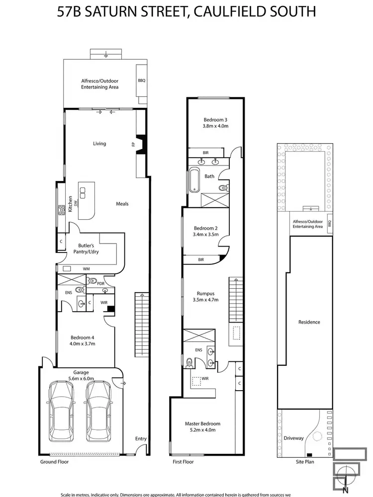 Floorplan of Homely townhouse listing, 57b Saturn Street, Caulfield South VIC 3162