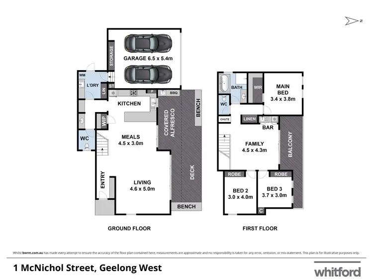 Floorplan of Homely house listing, 1 Mcnicol Street, Geelong West VIC 3218