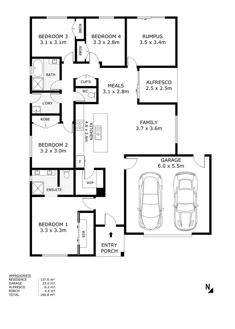 Floorplan of Homely house listing, 13 Park View Drive, Kilmore VIC 3764