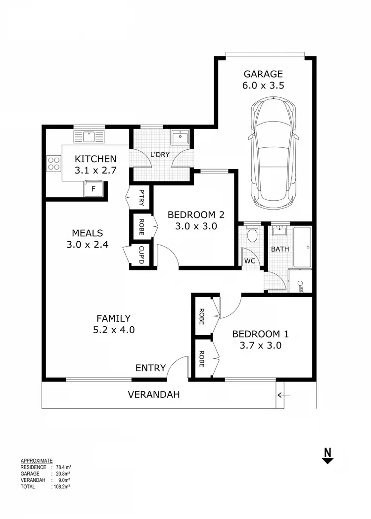 Floorplan of Homely unit listing, 3/22 Hamilton Street, Kilmore VIC 3764