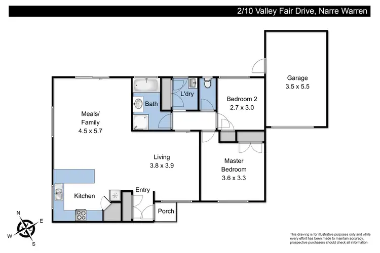 Floorplan of Homely unit listing, 2/10 Valley Fair Drive, Narre Warren VIC 3805