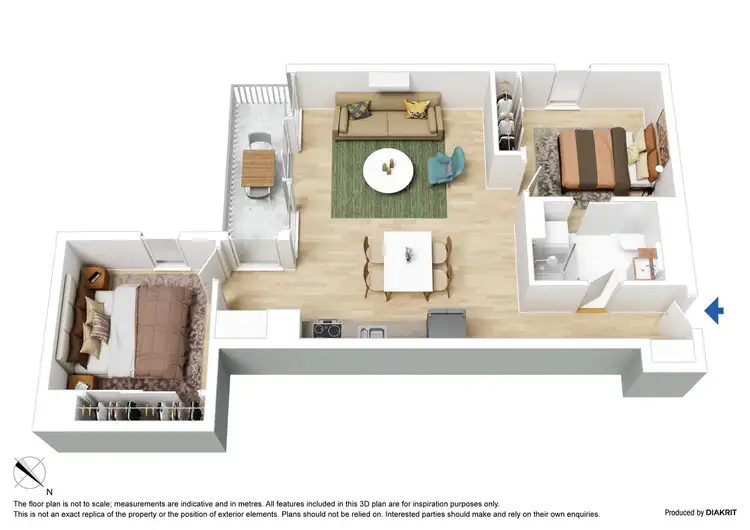 Floorplan of Homely apartment listing, 1307/241 City Road, Southbank VIC 3006