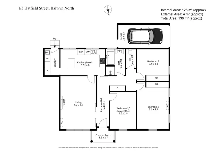 Floorplan of Homely unit listing, 1/3 Hatfield Street, Balwyn North VIC 3104