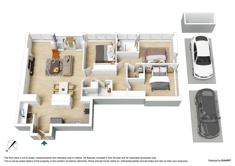 Floorplan of Homely apartment listing, 3101/60 Kavanagh Street, Southbank VIC 3006