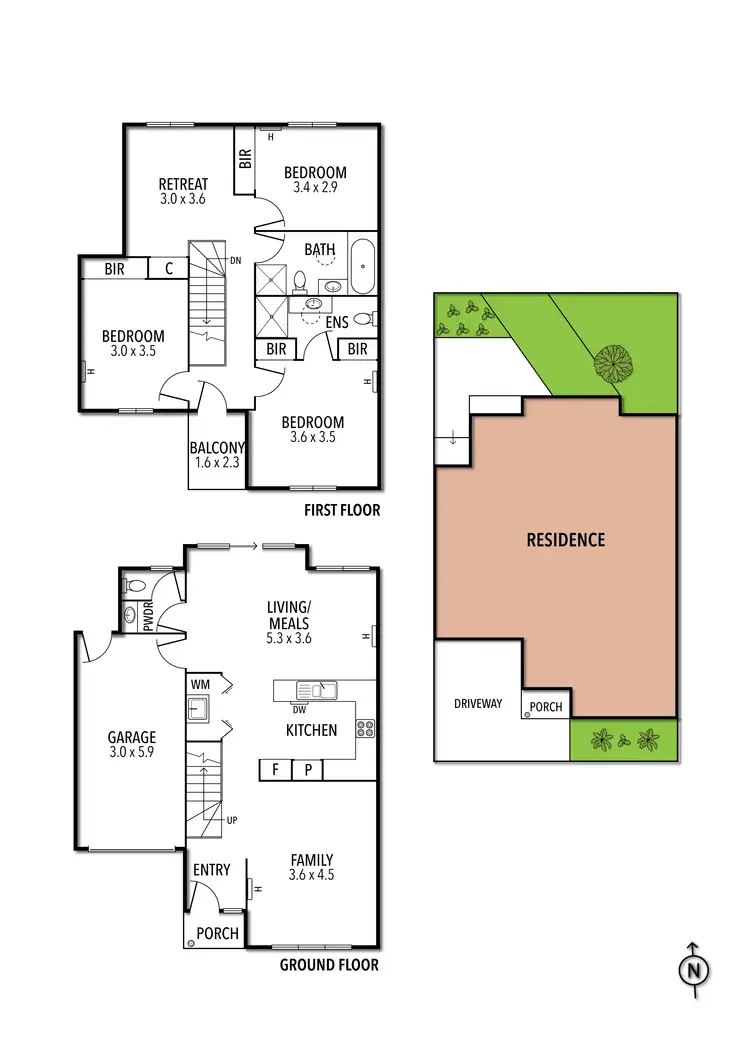 Floorplan of Homely townhouse listing, 8 Parklane Mews, Coburg VIC 3058