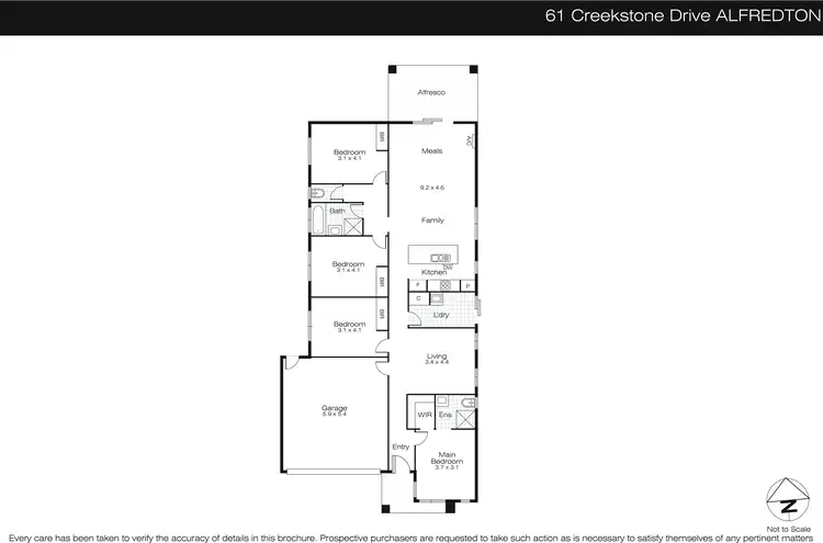 Floorplan of Homely house listing, 61 Creekstone Drive, Alfredton VIC 3350