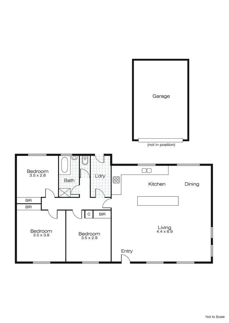 Floorplan of Homely unit listing, 2/36 Albion Street, Sebastopol VIC 3356