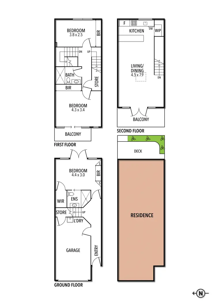 Floorplan of Homely house listing, 4 York Place, Fitzroy North VIC 3068