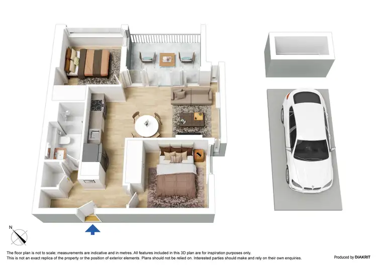 Floorplan of Homely apartment listing, 3510/220 Spencer Street, Melbourne VIC 3000