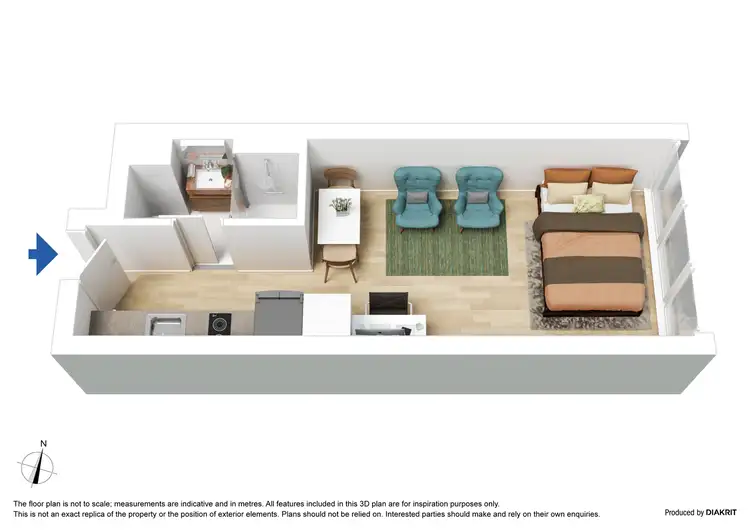 Floorplan of Homely apartment listing, 509/181 ABeckett Street, Melbourne VIC 3000