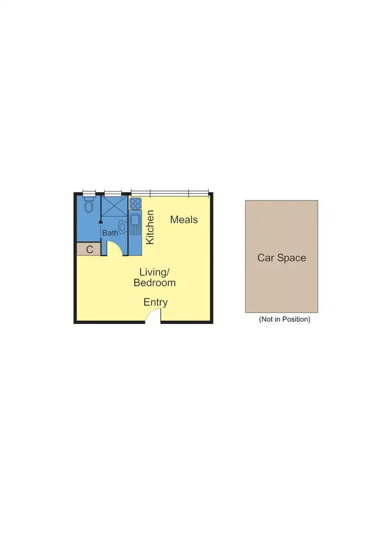 Floorplan of Homely studio listing, 21/116 Inkerman Street, St Kilda VIC 3182