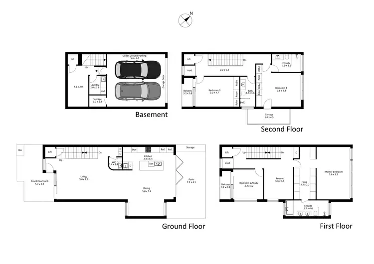 Floorplan of Homely townhouse listing, 4/39 Lawson Street, Hawthorn East VIC 3123