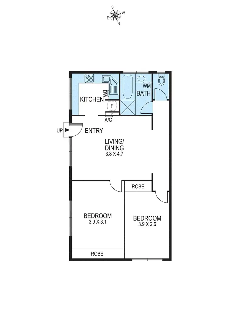 Floorplan of Homely apartment listing, 1/19 Foote Street, Brighton VIC 3186