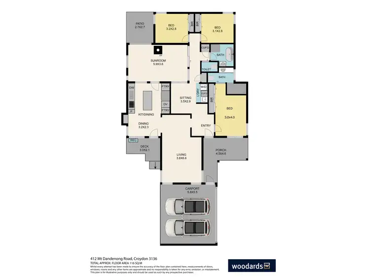 Floorplan of Homely house listing, 412 Mt Dandenong Road, Croydon VIC 3136