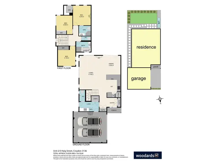 Floorplan of Homely townhouse listing, 2/3 Haig Street, Croydon VIC 3136