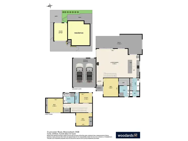 Floorplan of Homely townhouse listing, 3 Lancaster Road, Mooroolbark VIC 3138
