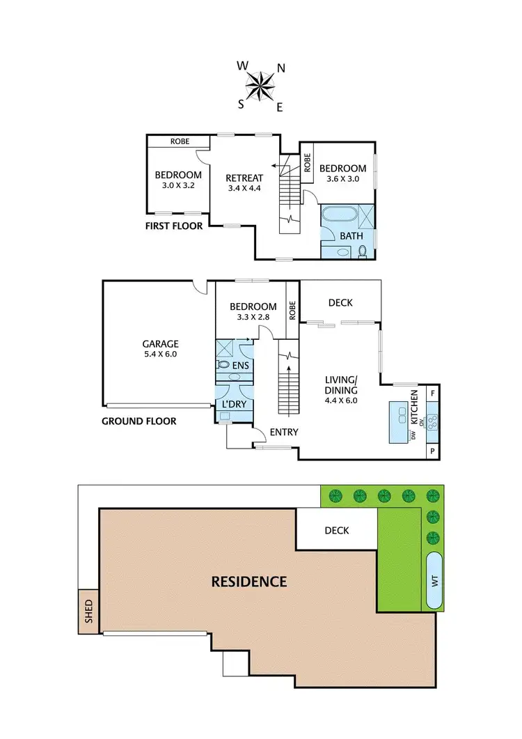 Floorplan of Homely townhouse listing, 3/131 Bolton Street, Eltham VIC 3095