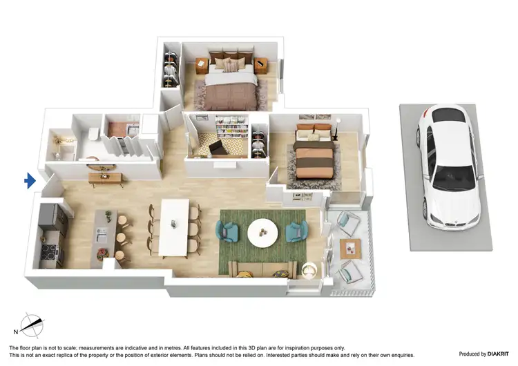 Floorplan of Homely apartment listing, 178/99 Whiteman Street, Southbank VIC 3006