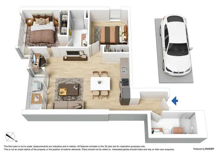 Floorplan of Homely apartment listing, 1503/618 Lonsdale Street, Melbourne VIC 3000