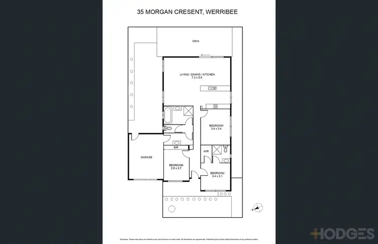Floorplan of Homely house listing, 35 Morgan Crescent, Werribee VIC 3030