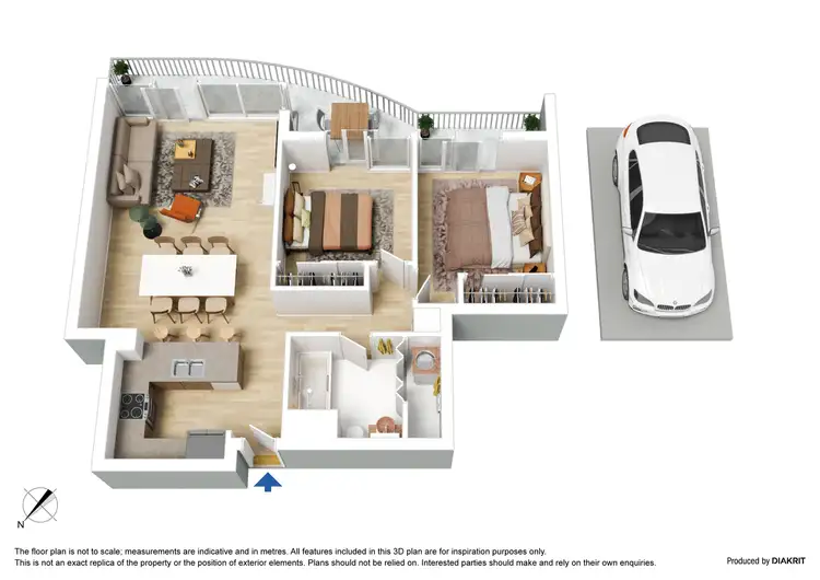 Floorplan of Homely apartment listing, 1108/28 Bank Street, South Melbourne VIC 3205