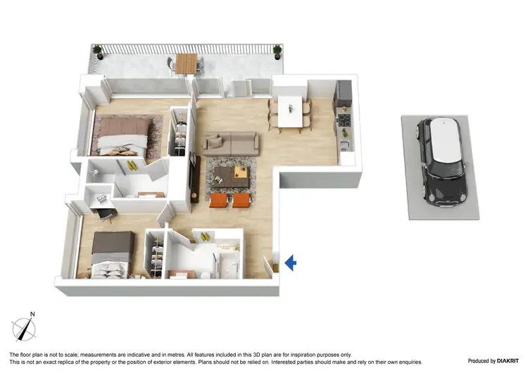 Floorplan of Homely apartment listing, 3502/135 City Road, Southbank VIC 3006