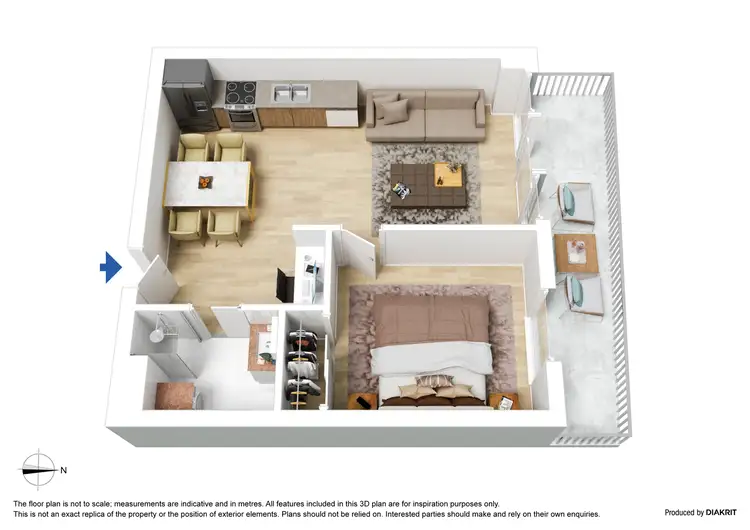 Floorplan of Homely apartment listing, 1309/618 Lonsdale Street, Melbourne VIC 3000