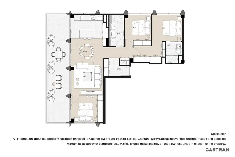 Floorplan of Homely apartment listing, 801/272 Barkly Street, Brunswick VIC 3056