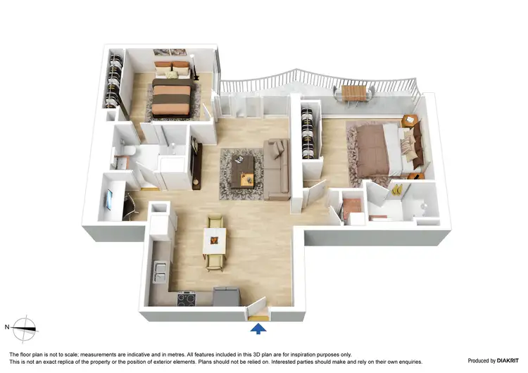 Floorplan of Homely apartment listing, 4406/560 Lonsdale Street, Melbourne VIC 3000