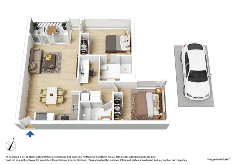 Floorplan of Homely apartment listing, 2710/60 Kavanagh Street, Southbank VIC 3006