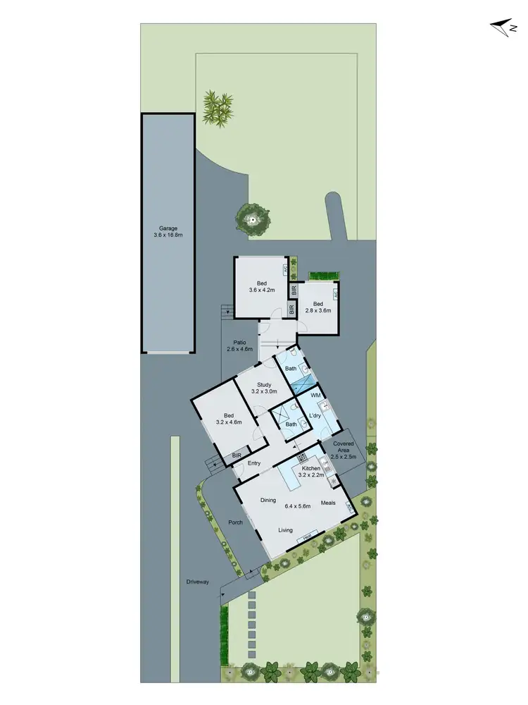 Floorplan of Homely house listing, 18 Raymond Court, Oakleigh VIC 3166