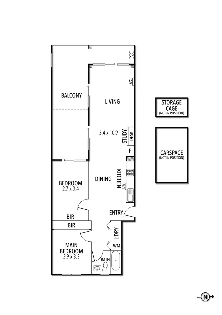 Floorplan of Homely apartment listing, 408/100 Plenty Road, Preston VIC 3072
