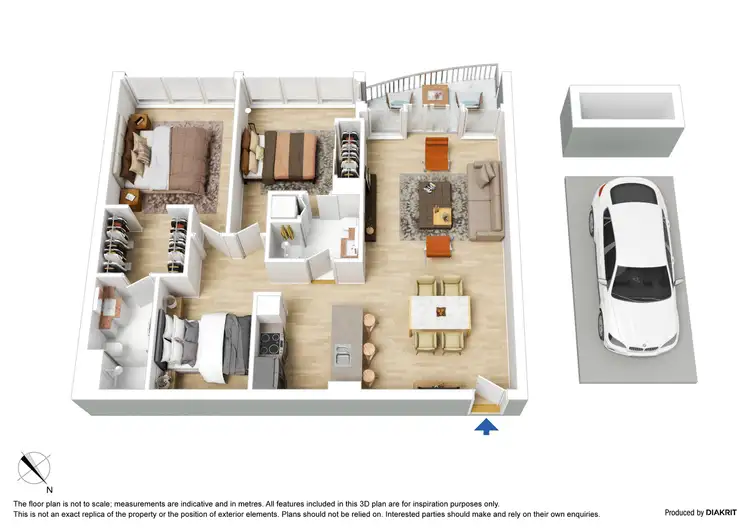Floorplan of Homely apartment listing, 2406/180 City Road, Southbank VIC 3006