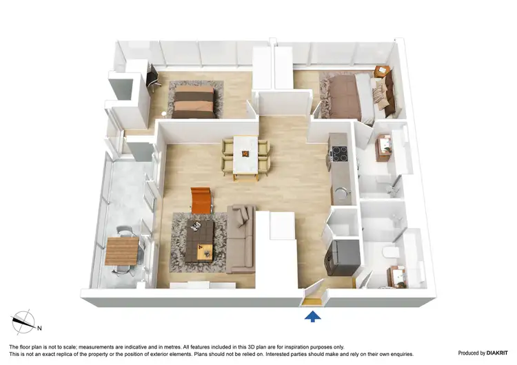 Floorplan of Homely apartment listing, 2606/639 Lonsdale Street, Melbourne VIC 3000