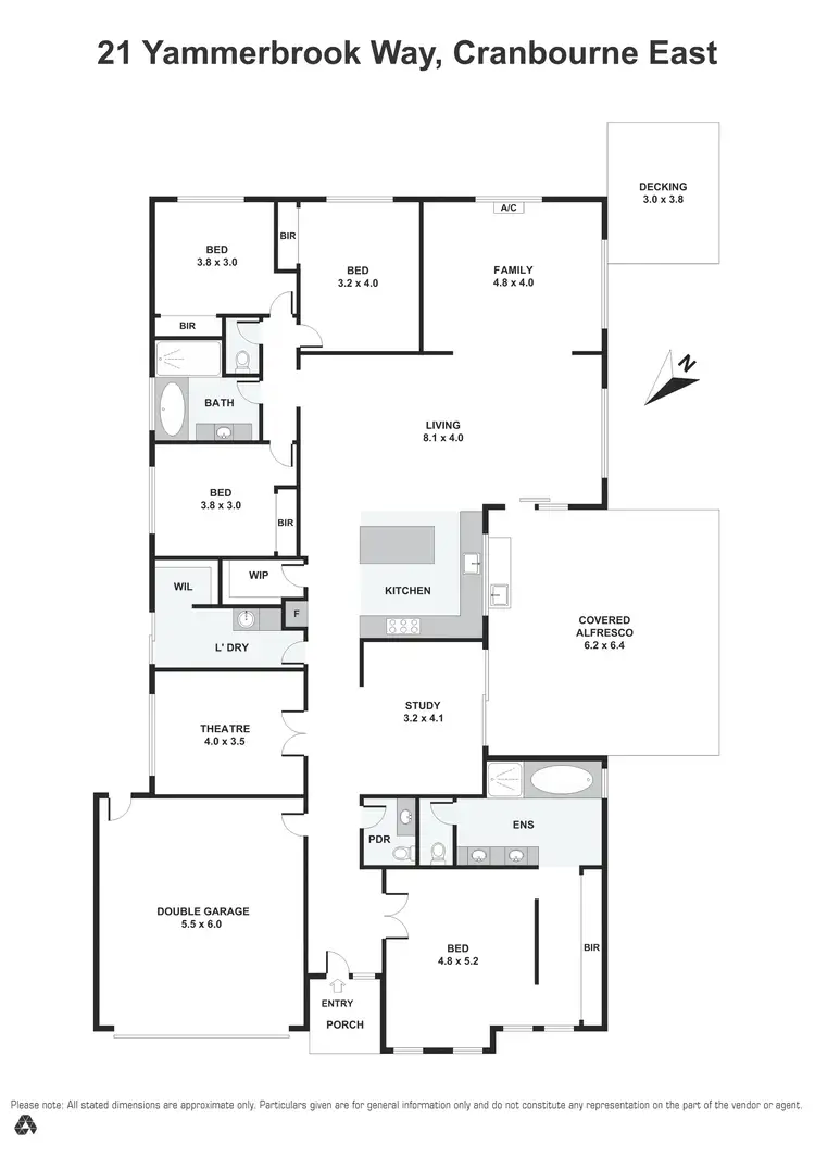 Floorplan of Homely house listing, 21 Yammerbrook Way, Cranbourne East VIC 3977