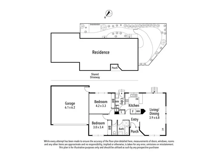 Floorplan of Homely unit listing, 1/51 Hillside Road, Rosanna VIC 3084