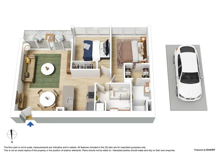 Floorplan of Homely apartment listing, 1905/63 Whiteman Street, Southbank VIC 3006