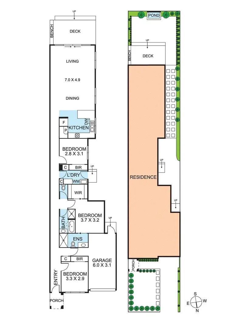 Floorplan of Homely townhouse listing, 2/9 Keiller Avenue, Parkdale VIC 3195