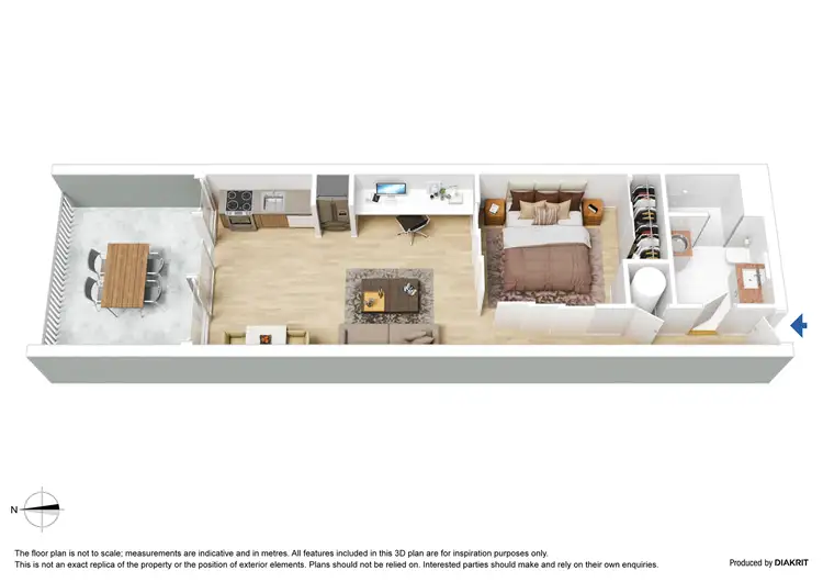 Floorplan of Homely apartment listing, 1207/555 Flinders Street, Melbourne VIC 3000
