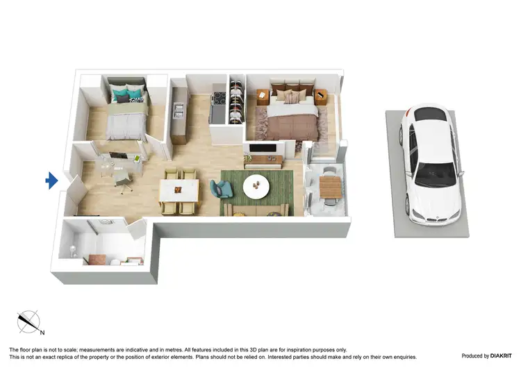 Floorplan of Homely apartment listing, 3304/151 City Road, Southbank VIC 3006