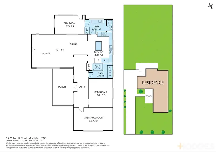 Floorplan of Homely house listing, 22 Collocott Street, Mordialloc VIC 3195