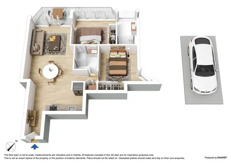 Floorplan of Homely apartment listing, 3507/1 Balston Street, Southbank VIC 3006